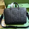 Replica Gucci Jumbo GG Leather Embossed Briefcase 658573