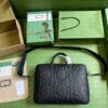 Replica Gucci Jumbo GG Leather Embossed Briefcase 658573