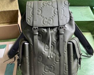 Replica Gucci Jumbo GG Embossed Leather Backpack 625770