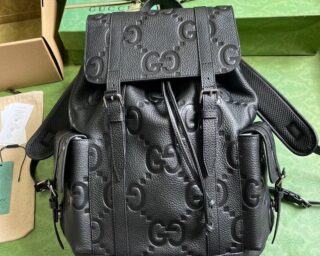 Replica Gucci Jumbo GG Embossed Leather Backpack 625770