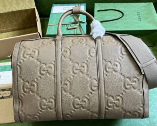 Replica Gucci GG Embossed Leather Duffle Bag 725282