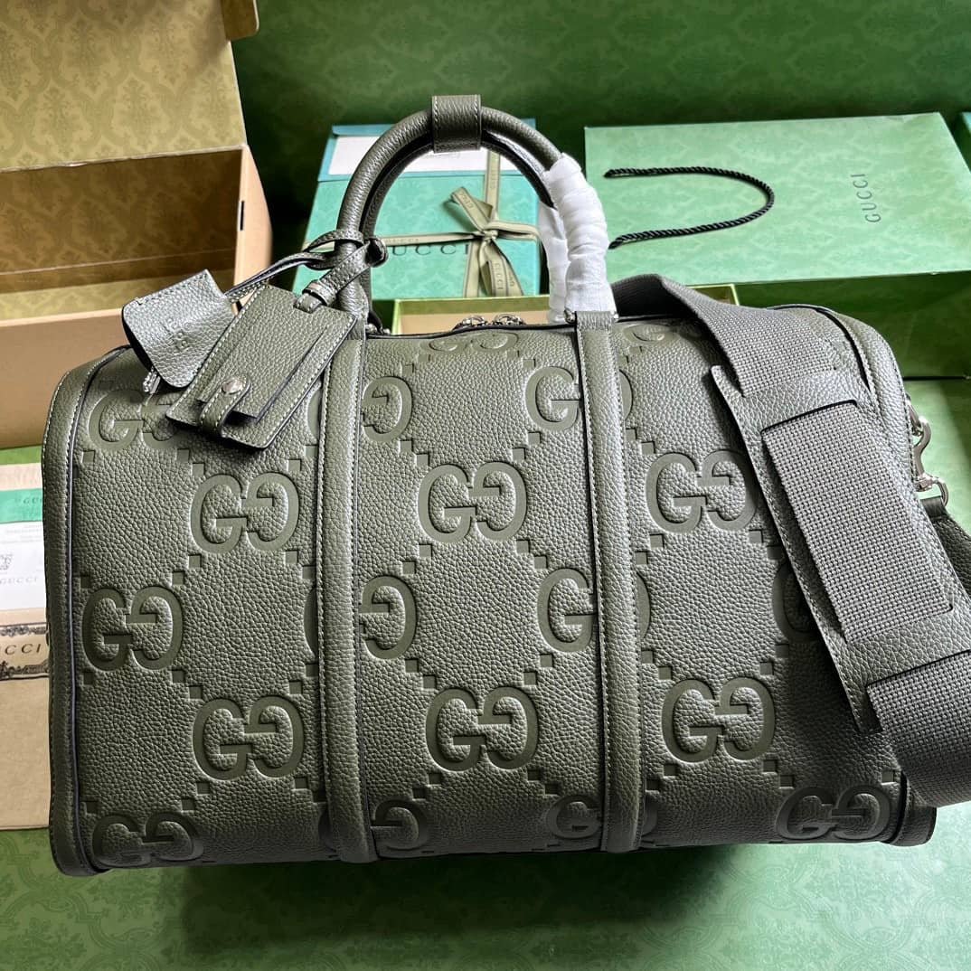 Replica Gucci GG Embossed Leather Duffle Bag 725282