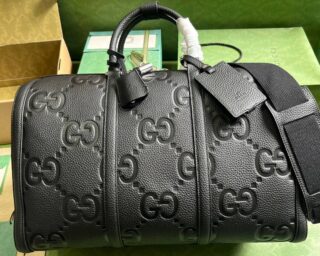 Replica Gucci GG Embossed Leather Duffle Bag 725282