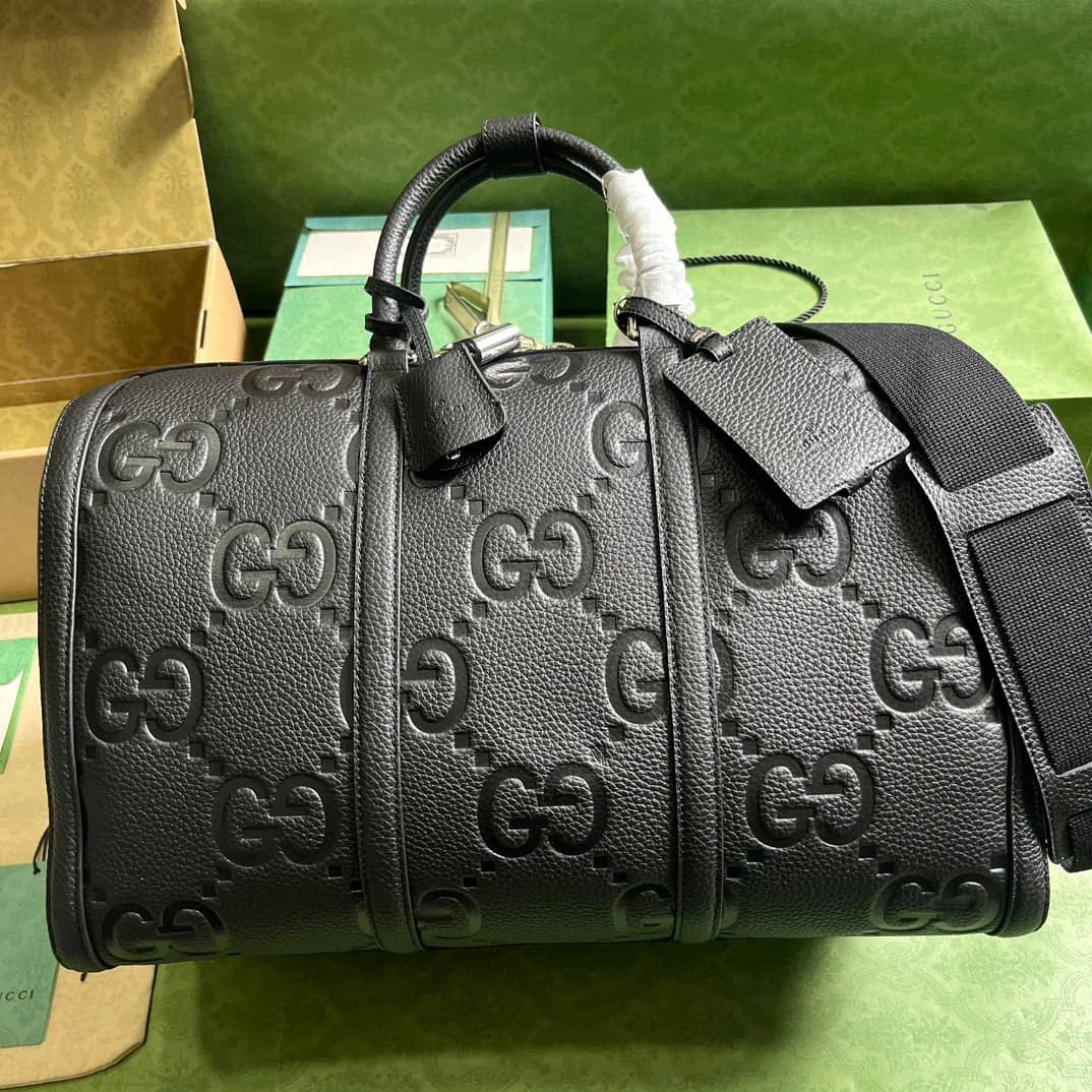 Replica Gucci GG Embossed Leather Duffle Bag 725282