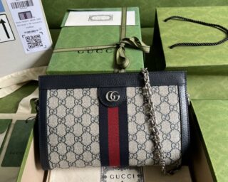 Replica Gucci GG Supreme Ophidia Small Chain-Strap Shoulder Bag 503877