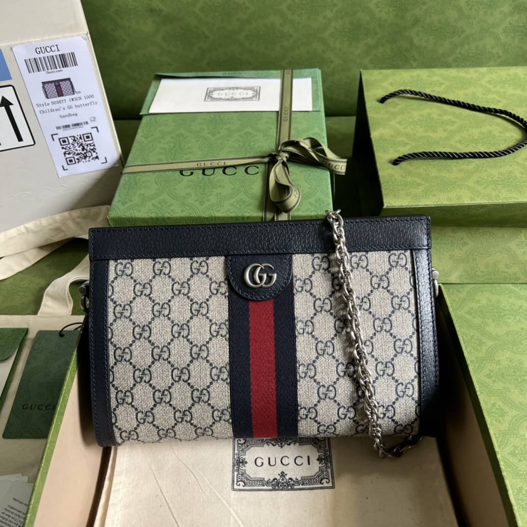 Replica Gucci GG Supreme Ophidia Small Chain-Strap Shoulder Bag 503877