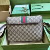 Replica Gucci Ophidia Leather-Trimmed Printed Coated-Canvas Shoulder Bag 724704