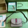 Replica Gucci Ophidia Leather-Trimmed Printed Coated-Canvas Shoulder Bag 724704