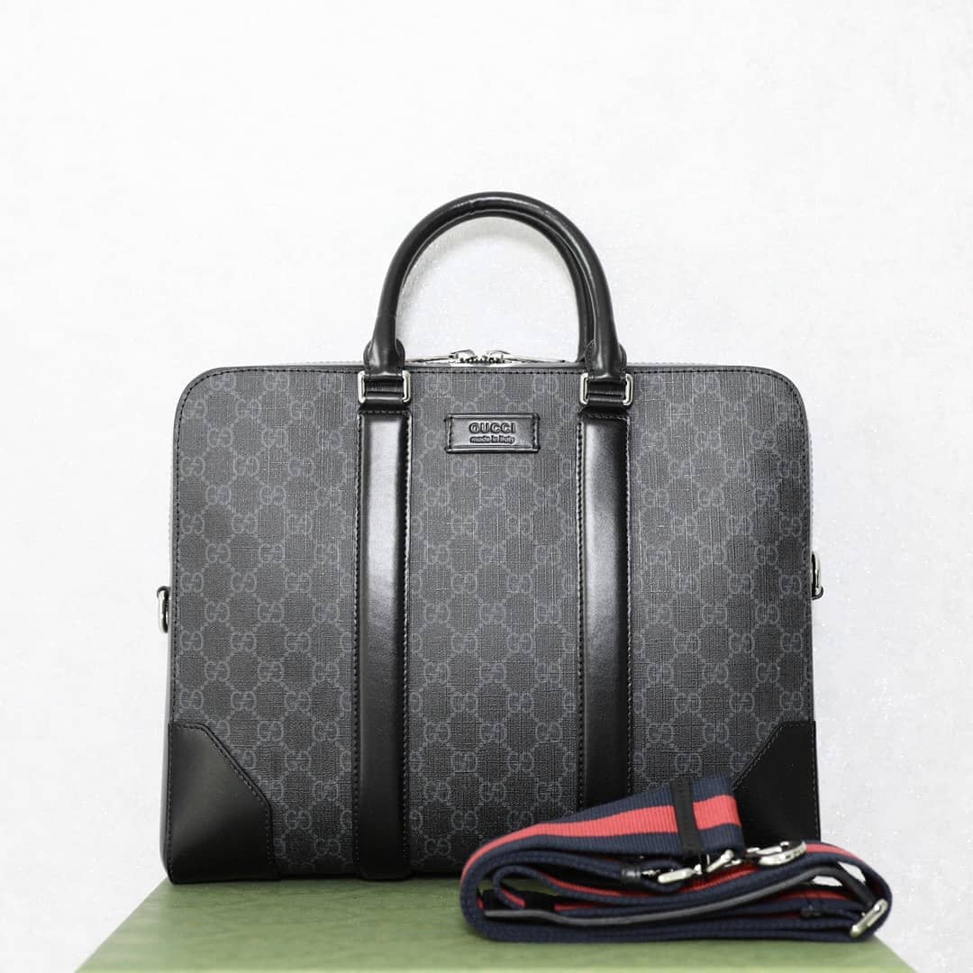 Replica Gucci Mens Canvas Briefcase Business Bag 474135