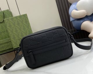 Replica Gucci GG Rubber-Effect Mini Shoulder Bag 771321