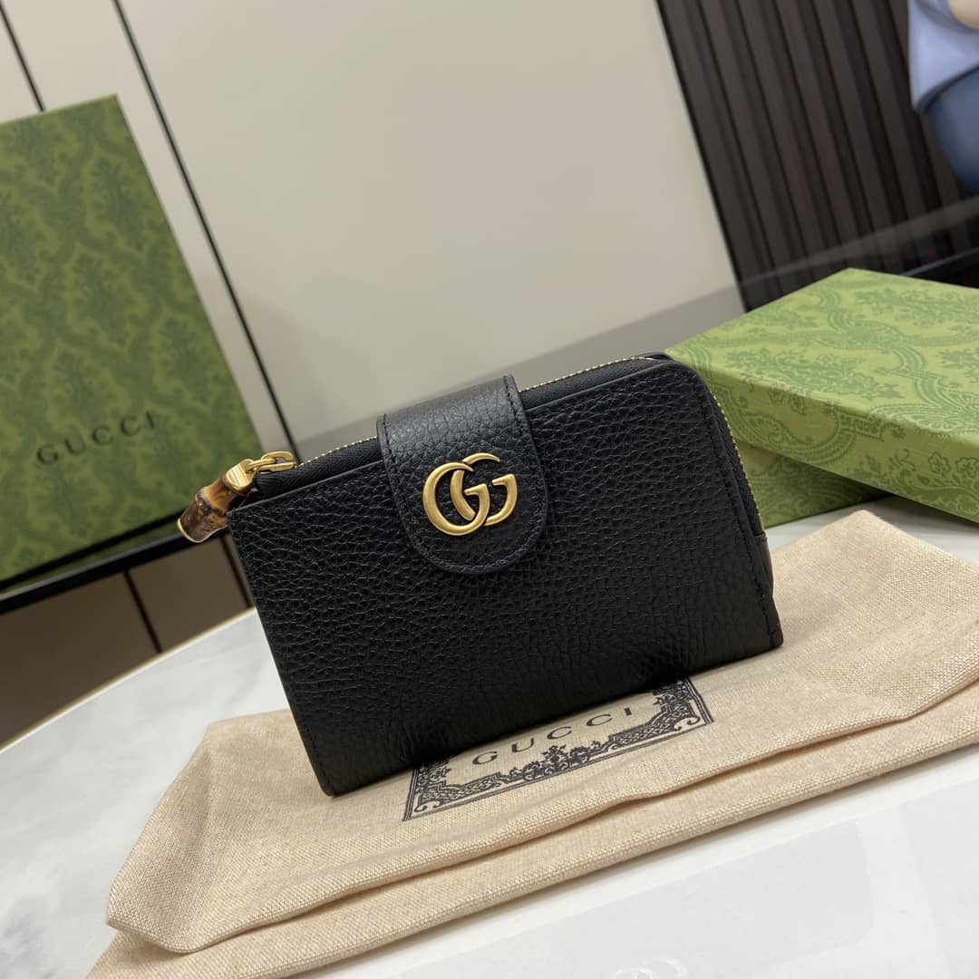 Replica Gucci Medium Double G Wallet With Bamboo 739498