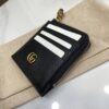 Replica Gucci GG Logo Zip Leather Card Case With Bamboo 739497