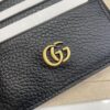 Replica Gucci GG Logo Zip Leather Card Case With Bamboo 739497