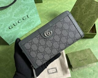 Replica Gucci Ophidia Canvas Zip Plain Long Wallet 706844