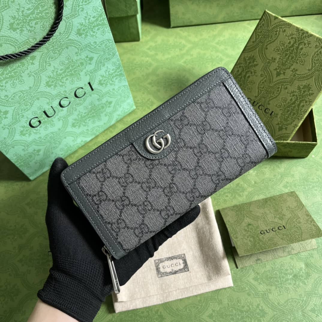 Replica Gucci Ophidia Canvas Zip Plain Long Wallet 706844