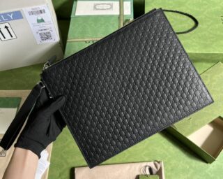 Replica Gucci Micro Gg Leather Clutch 544477