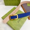 Replica Gucci Leather Belt With Double G Buckle