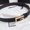 Replica Gucci Leather Belt Black