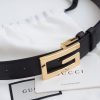 Replica Gucci Leather Belt Black