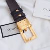 Replica Gucci Leather Belt Black