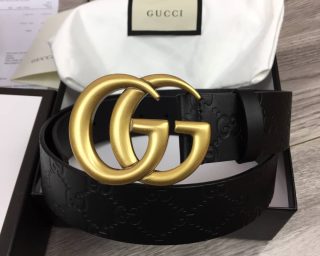 Replica Gucci Leather Belt With Web