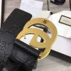 Replica Gucci Leather Belt With Web