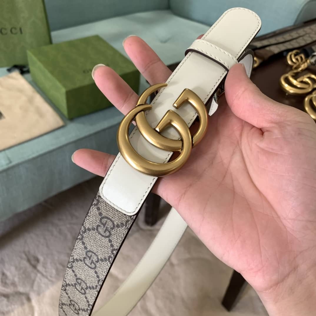 Replica Gucci Thin Belt With Double G Buckle