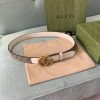 Replica Gucci Thin Belt With Double G Buckle