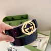 Replica Gucci Leather Belt With Double G Buckle