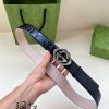 Replica Gucci Leather Belt With Double G Buckle