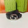 Replica Gucci Womens Silver Buckle Belt