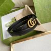 Replica Gucci Leather Belt Black