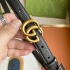 Replica Gucci Leather Belt Black