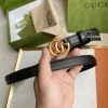 Replica Gucci Leather Belt Black