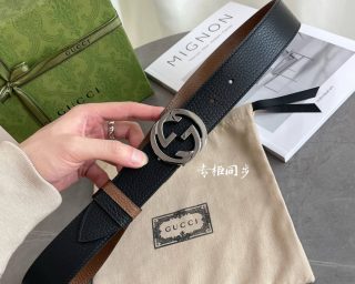 Replica Gucci Black GG Belt