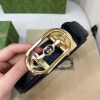 Replica Gucci Leather Belt With Web