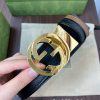 Replica Gucci Womens Black Belt