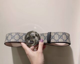 Replica Gucci Leather Belt With Double G Buckle