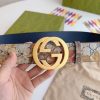 Replica Gucci Leather Belt Black