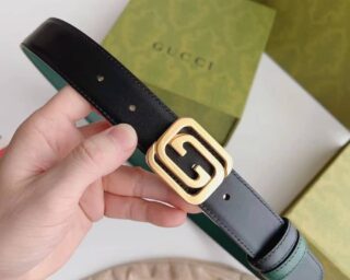 Replica Gucci Gold Buckle Belt Red And Green