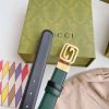 Replica Gucci Gold Buckle Belt Red And Green