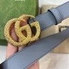 Replica Gucci Black GG Belt