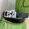 Replica Gucci Leather Belt With Web