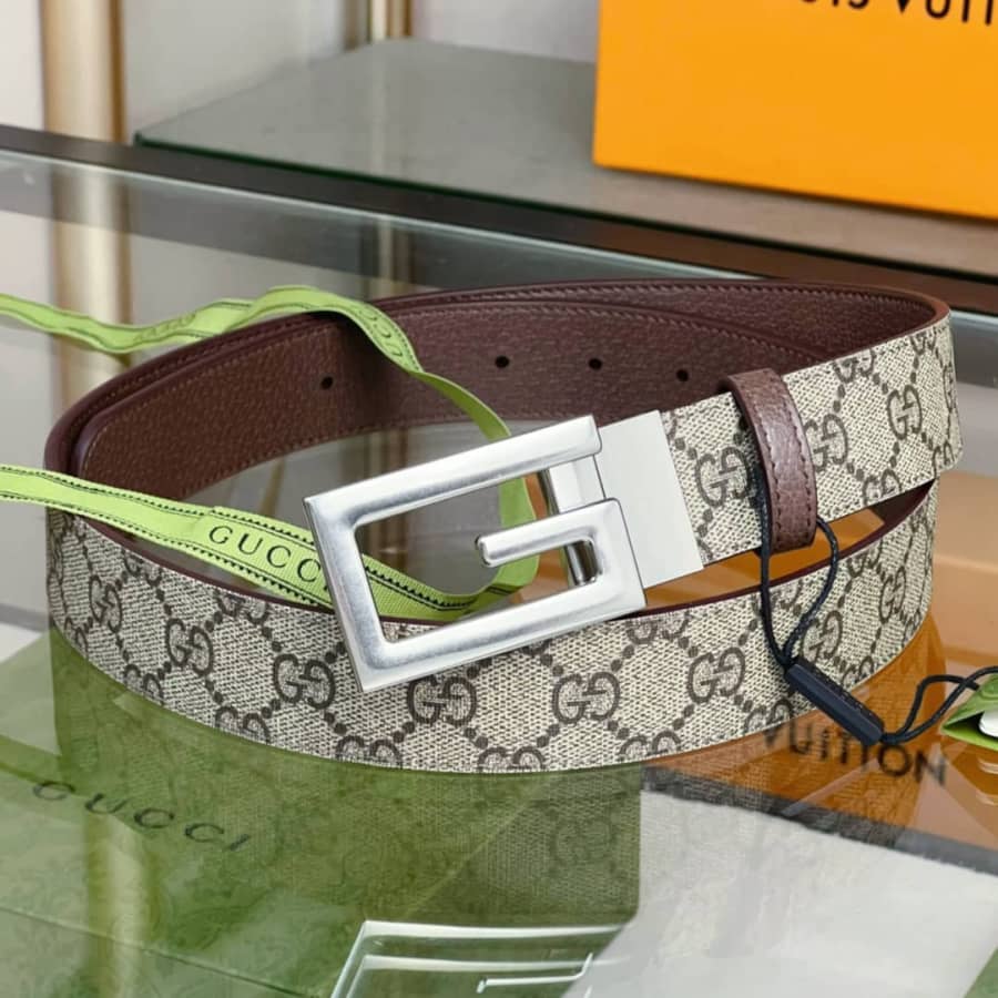 Designer Gucci GG Supreme Classic Belt