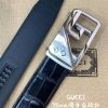 Replica Gucci Leather Belt Black