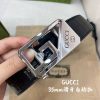 Replica Gucci Leather Belt Black