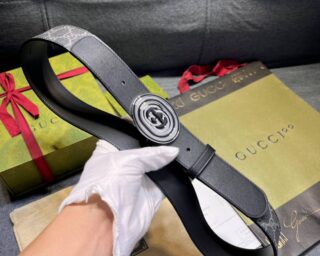 Designer Gucci GG Supreme Classic Belt