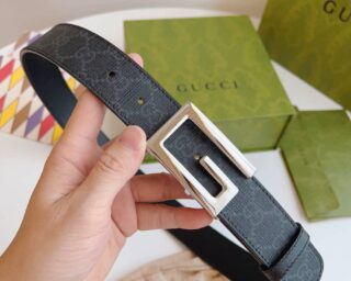 7 Star Gucci GG Supreme Leather Belt