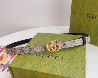 Designer Gucci GG Supreme Classic Belt