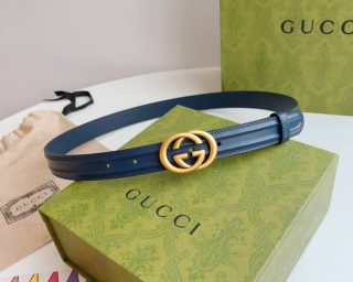 7 Star Gucci Memorable Buckle Leather Belt